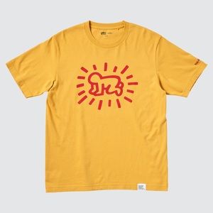 Keith Haring Uniqlo Radiant Baby Yellow Red Tshirt